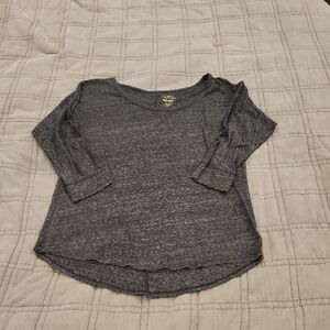 Old Navy Charcoal 3/4 Long Sleeve Top Size M!